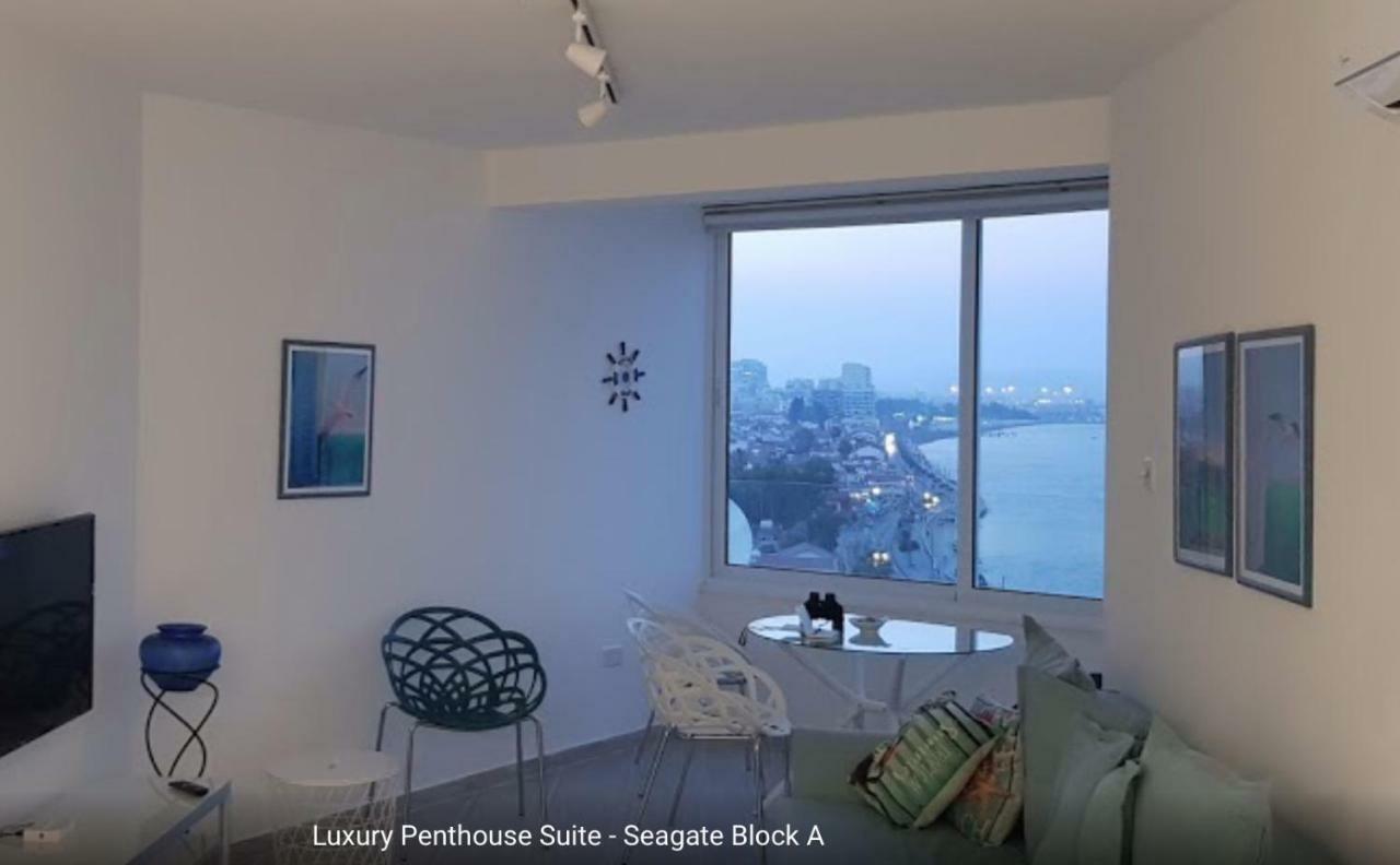 Luxury Penthouse 1Br-Seafront-Seasonal Pool-Central Larnaca Zewnętrze zdjęcie