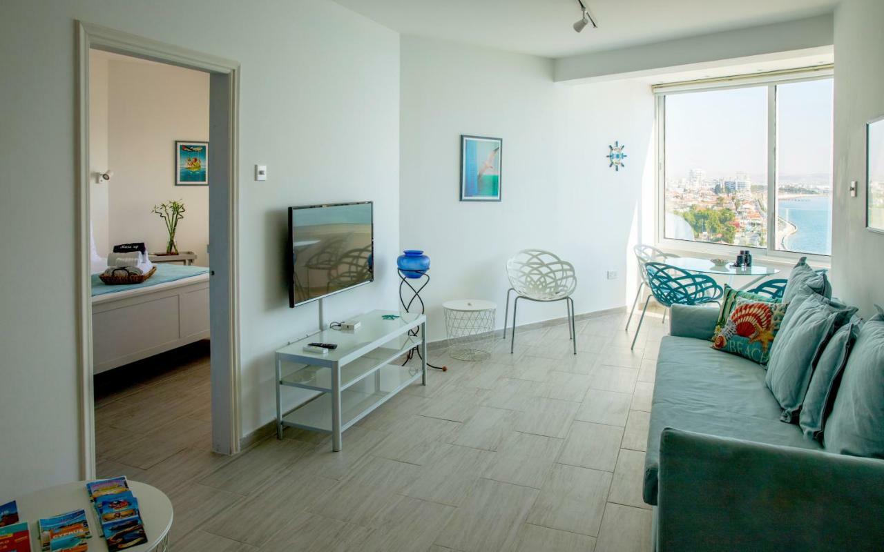 Luxury Penthouse 1Br-Seafront-Seasonal Pool-Central Larnaca Zewnętrze zdjęcie